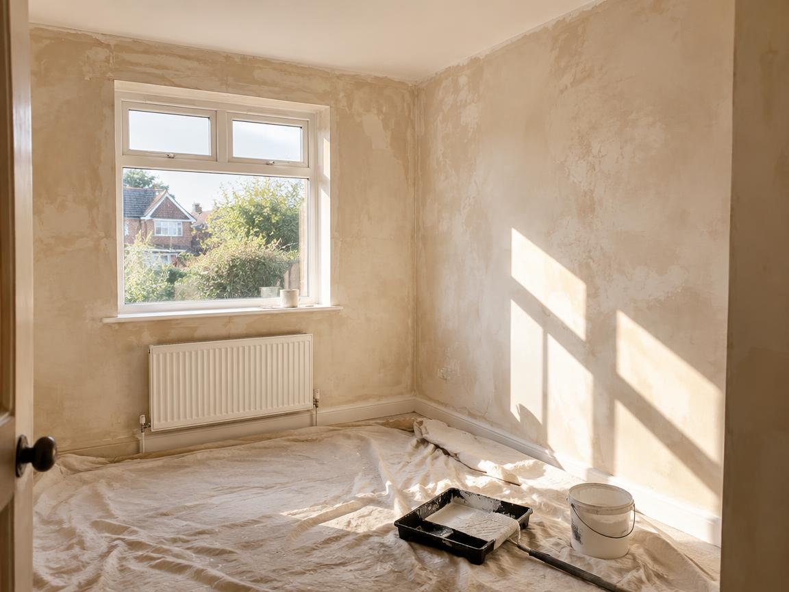 Small room ready for painting